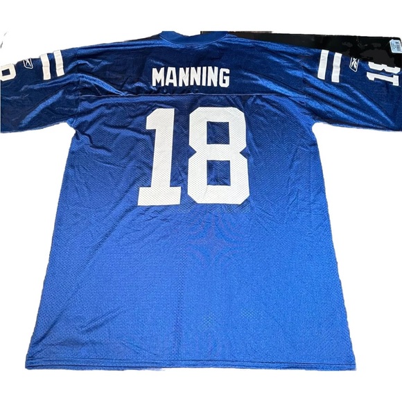 Indianapolis Colts #18 Manning Jersey NFL Reebok Players Inc Sz XL Football VTG - Picture 2 of 12